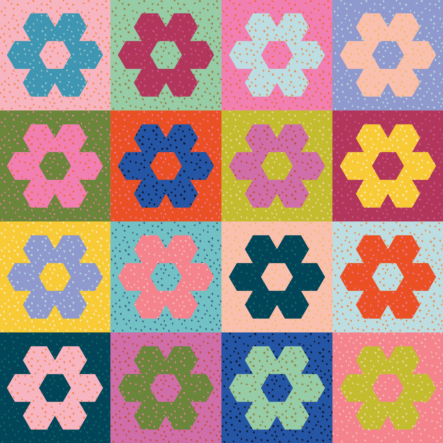 Pop Garden Quilt Pattern - PDF