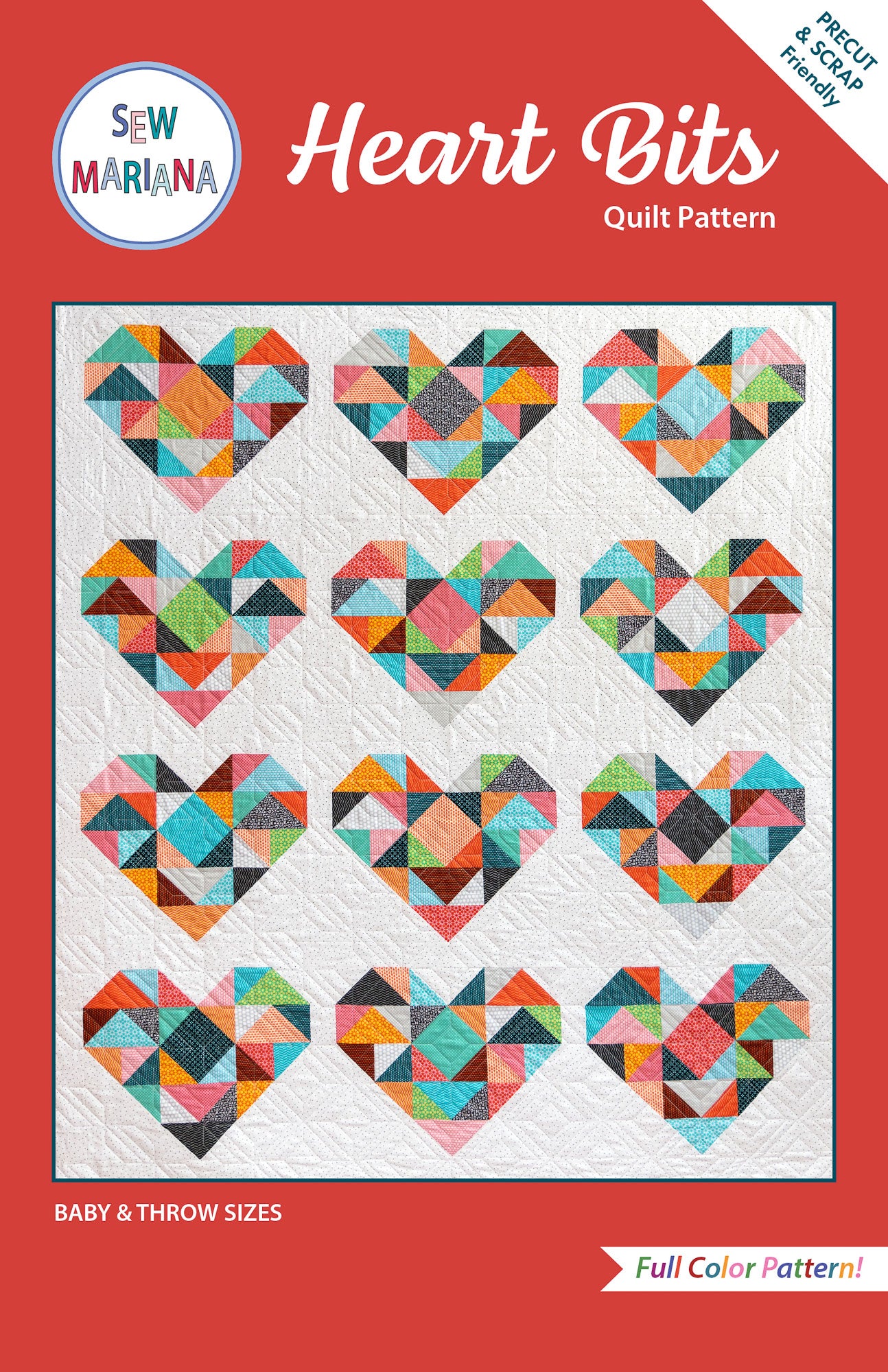 Heart Bits Quilt Pattern - PRINTED