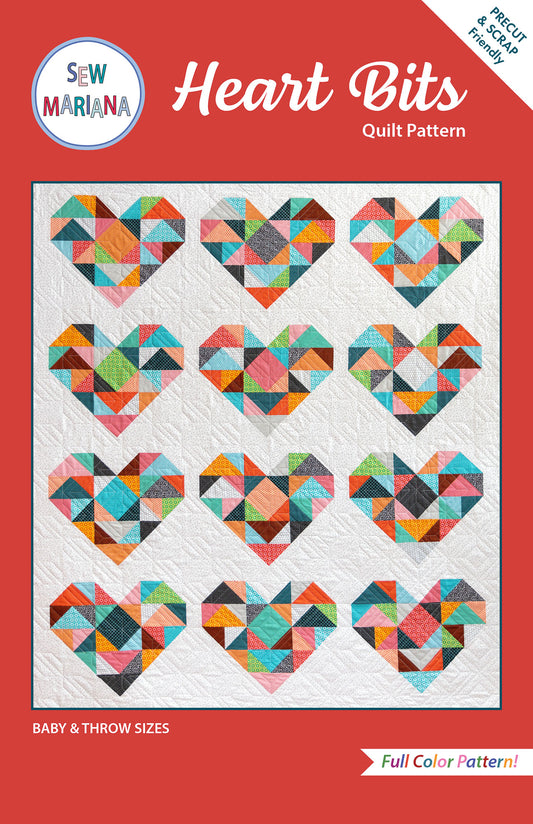 Heart Bits Quilt Pattern - PRINTED