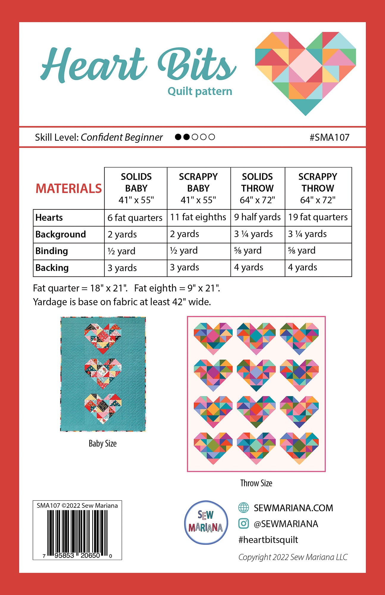 Heart Bits Quilt Pattern - PRINTED