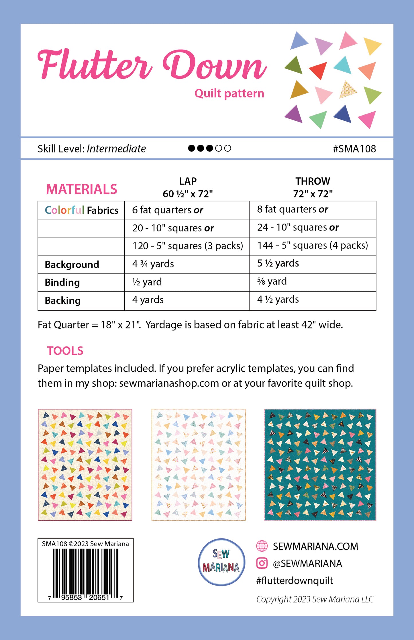 Flutter Down Quilt Pattern - PDF