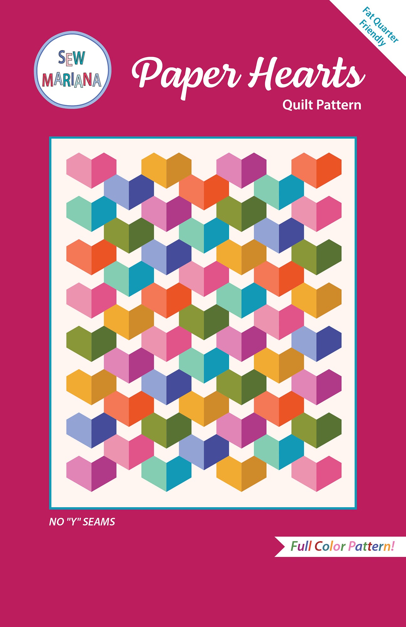 Paper Hearts Quilt Pattern - PRINTED
