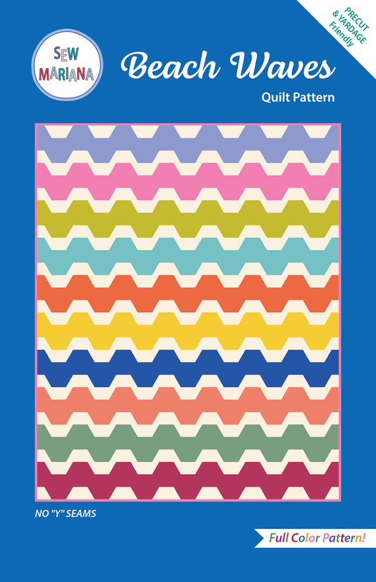 Beach Waves Quilt Pattern - PRINTED