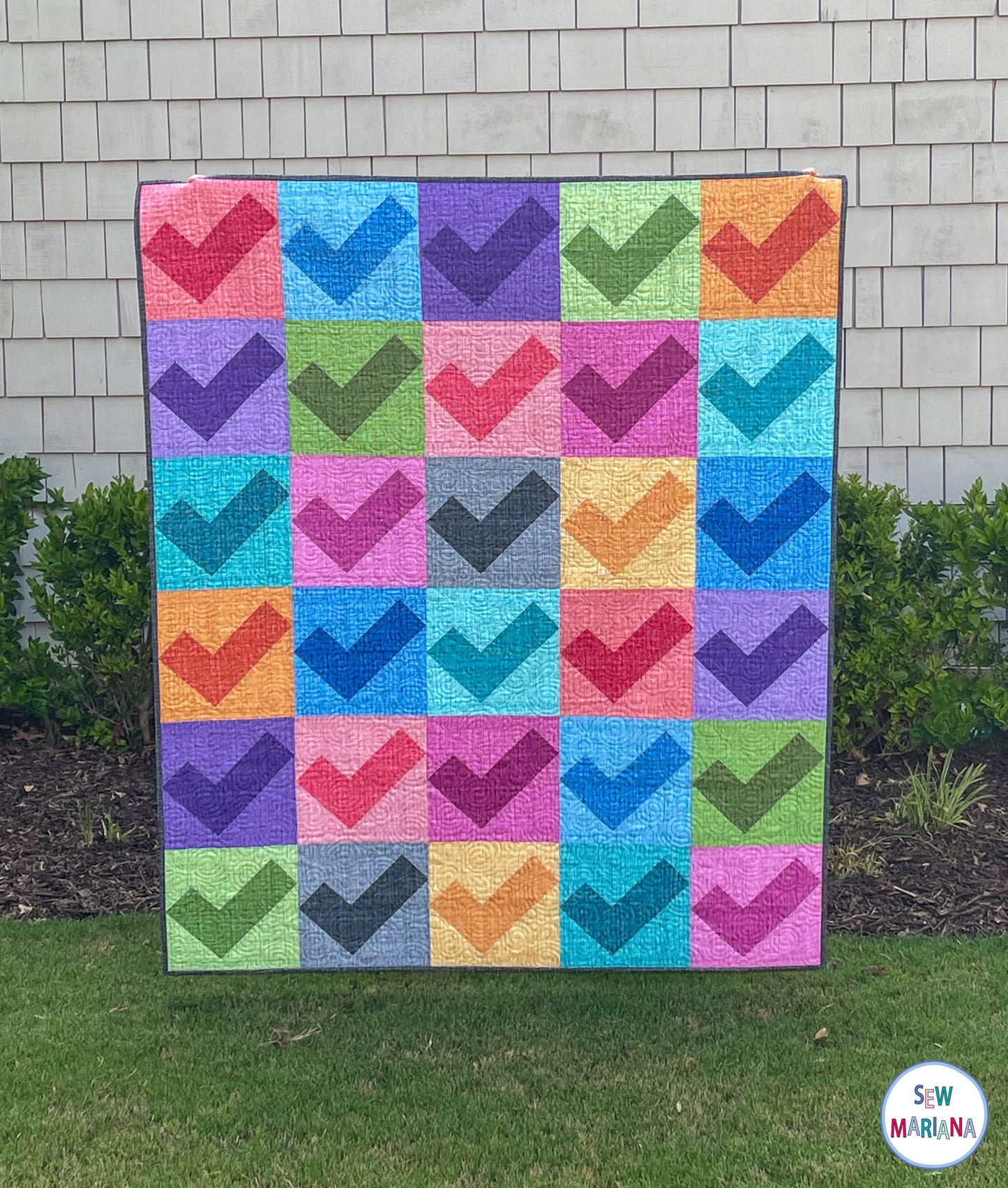 Checked Quilt Pattern - PRINTED