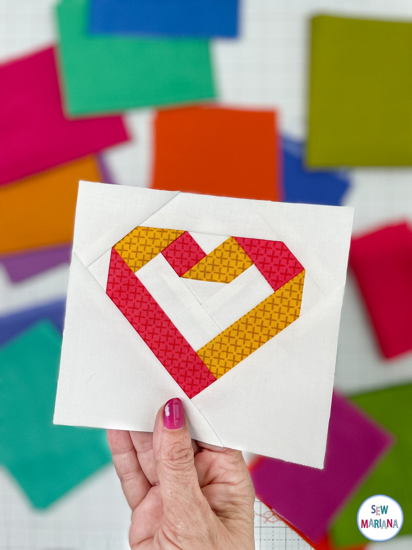 In My Heart FPP Quilt Block Pattern - PDF