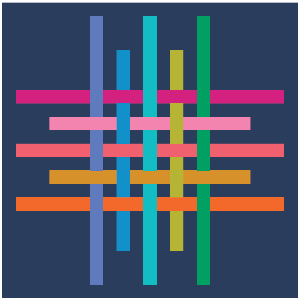 KIT - Overlap NAVY Wall Quilt