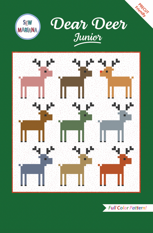 Dear Deer JUNIOR Quilt Pattern - PRINTED