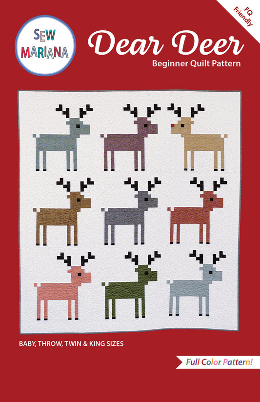 Dear Deer Quilt Pattern - PRINTED