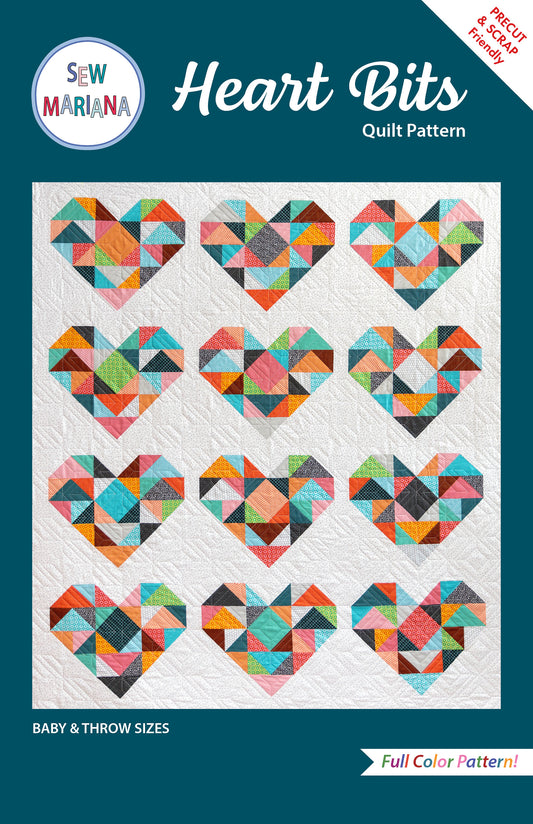 Heart Bits Quilt Pattern - PRINTED