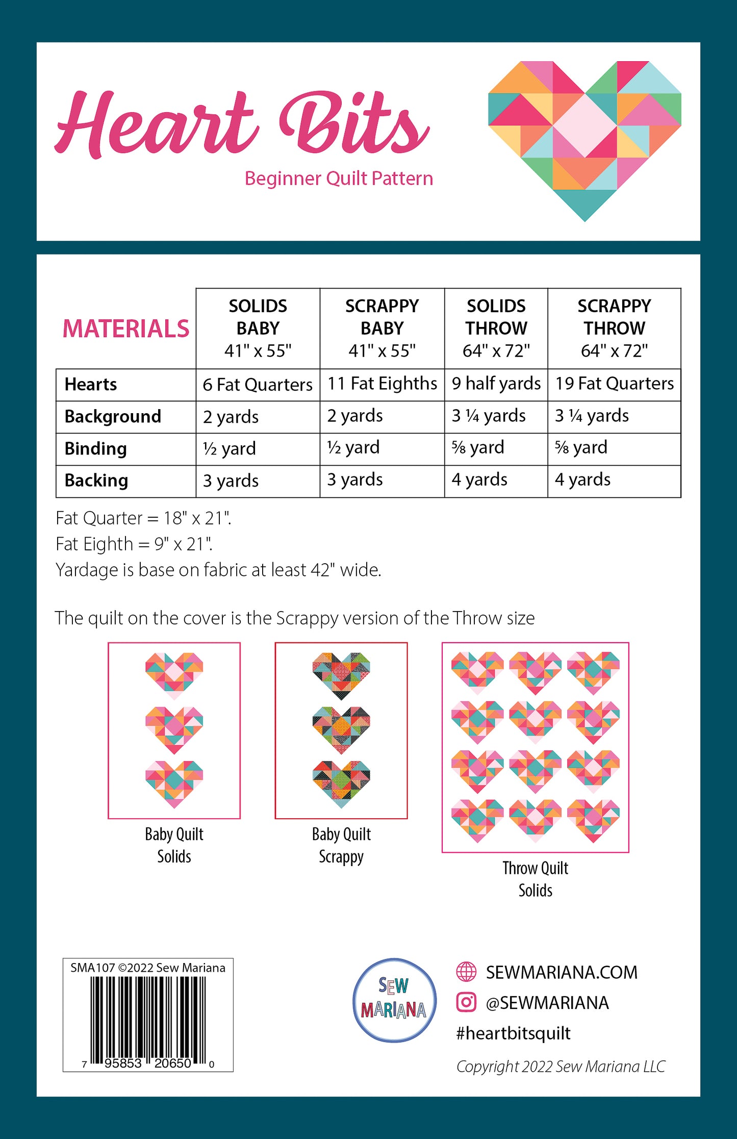 Heart Bits Quilt Pattern - PDF