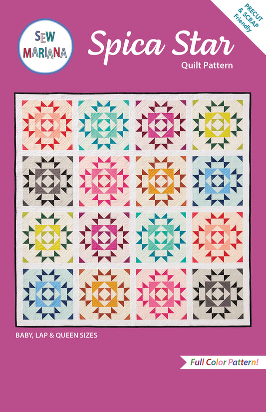 Spica Star Quilt Pattern - PRINTED