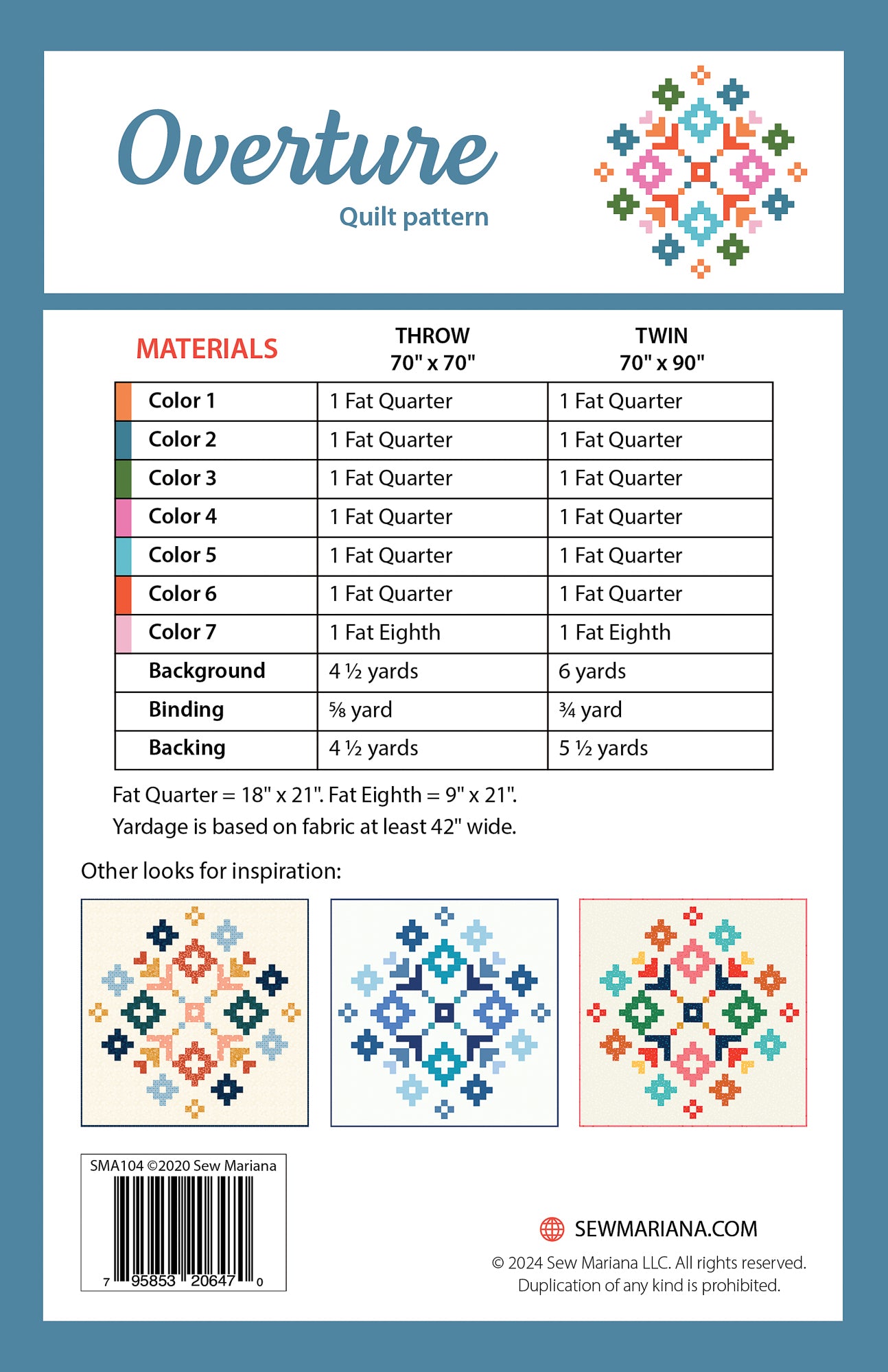 Overture Quilt Pattern - PDF