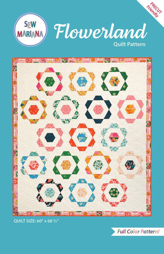 Flowerland Quilt Pattern - PRINTED