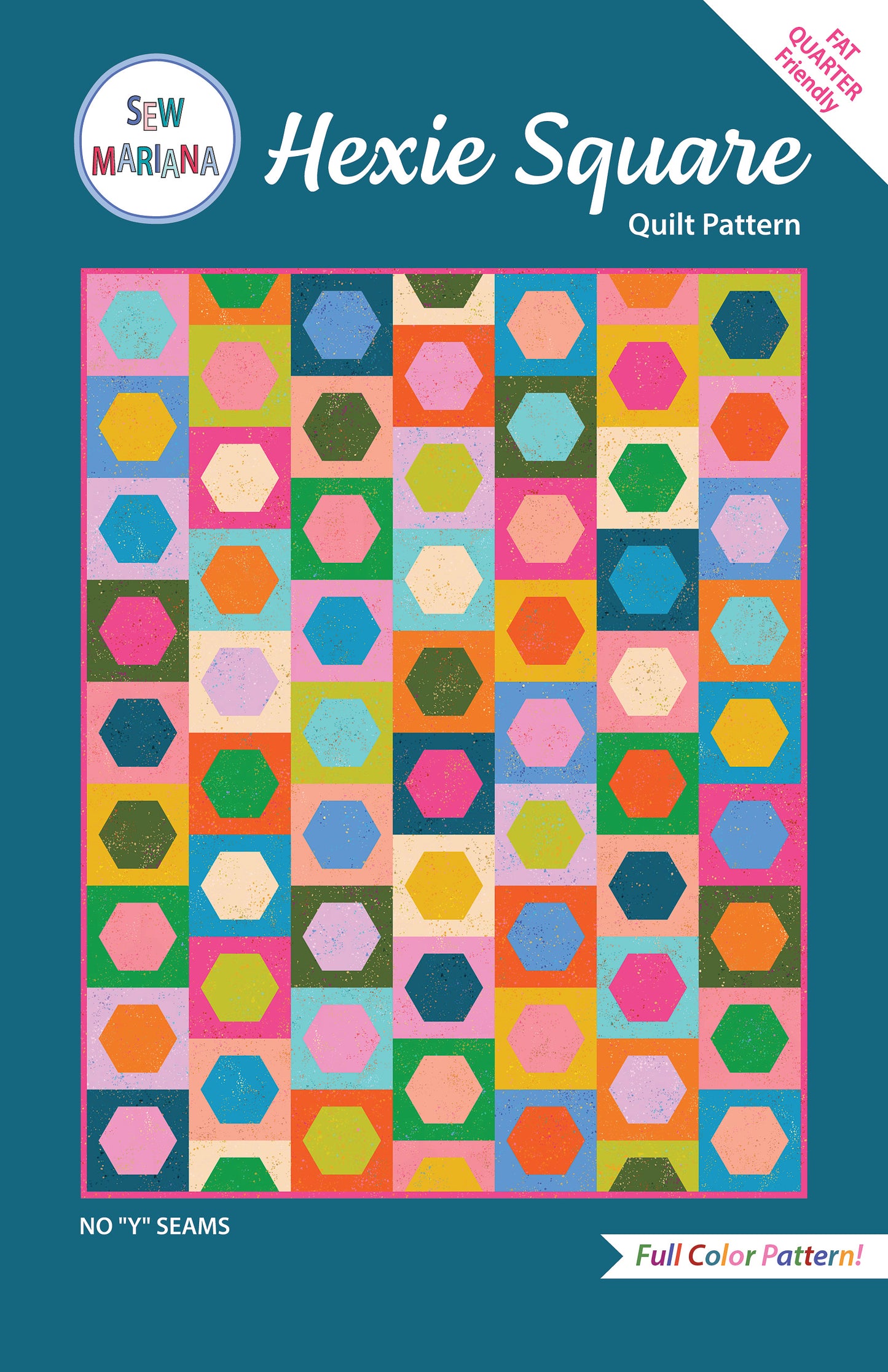 Hexie Square Quilt Pattern - PRINTED