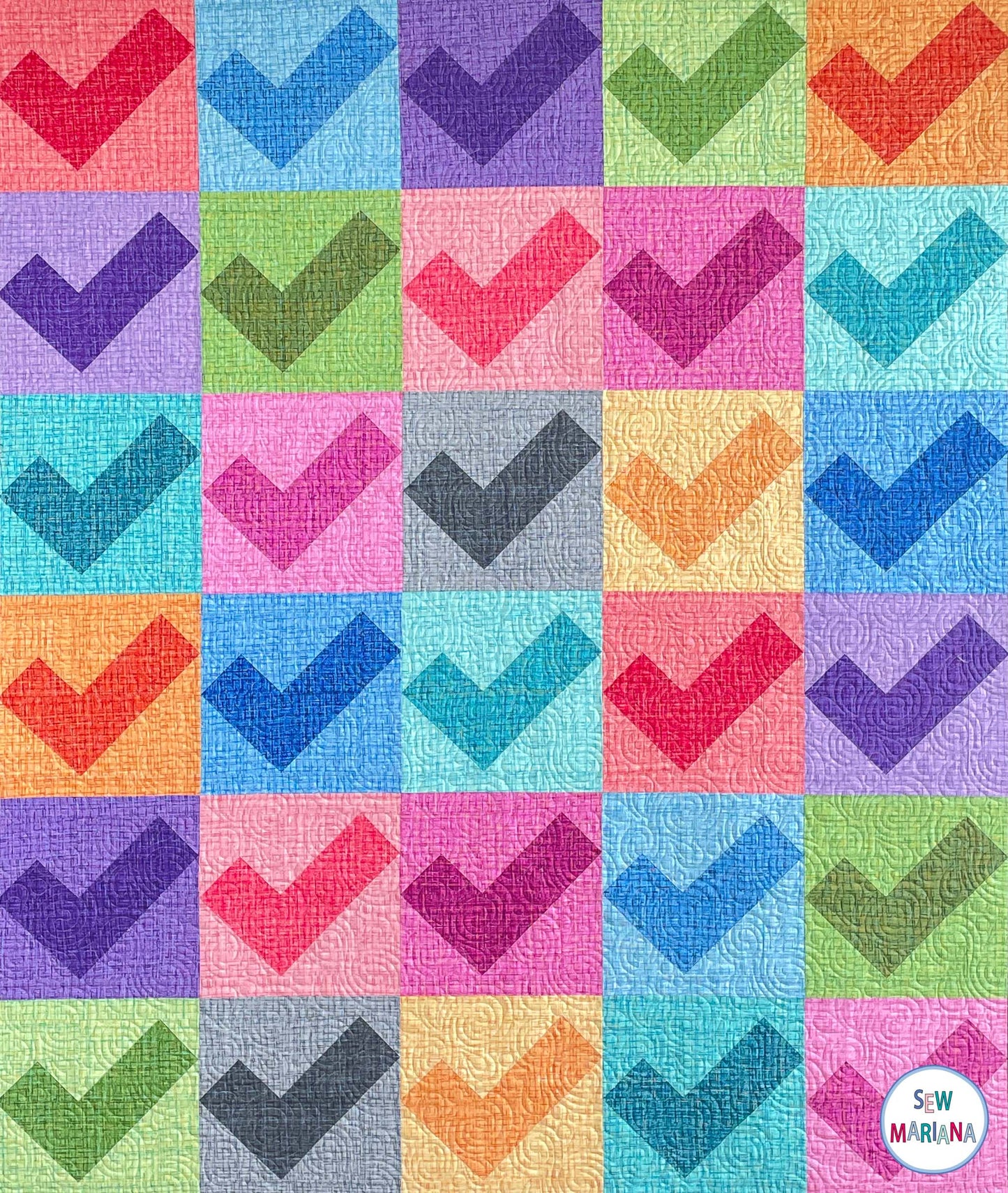 Checked Quilt Pattern - PRINTED