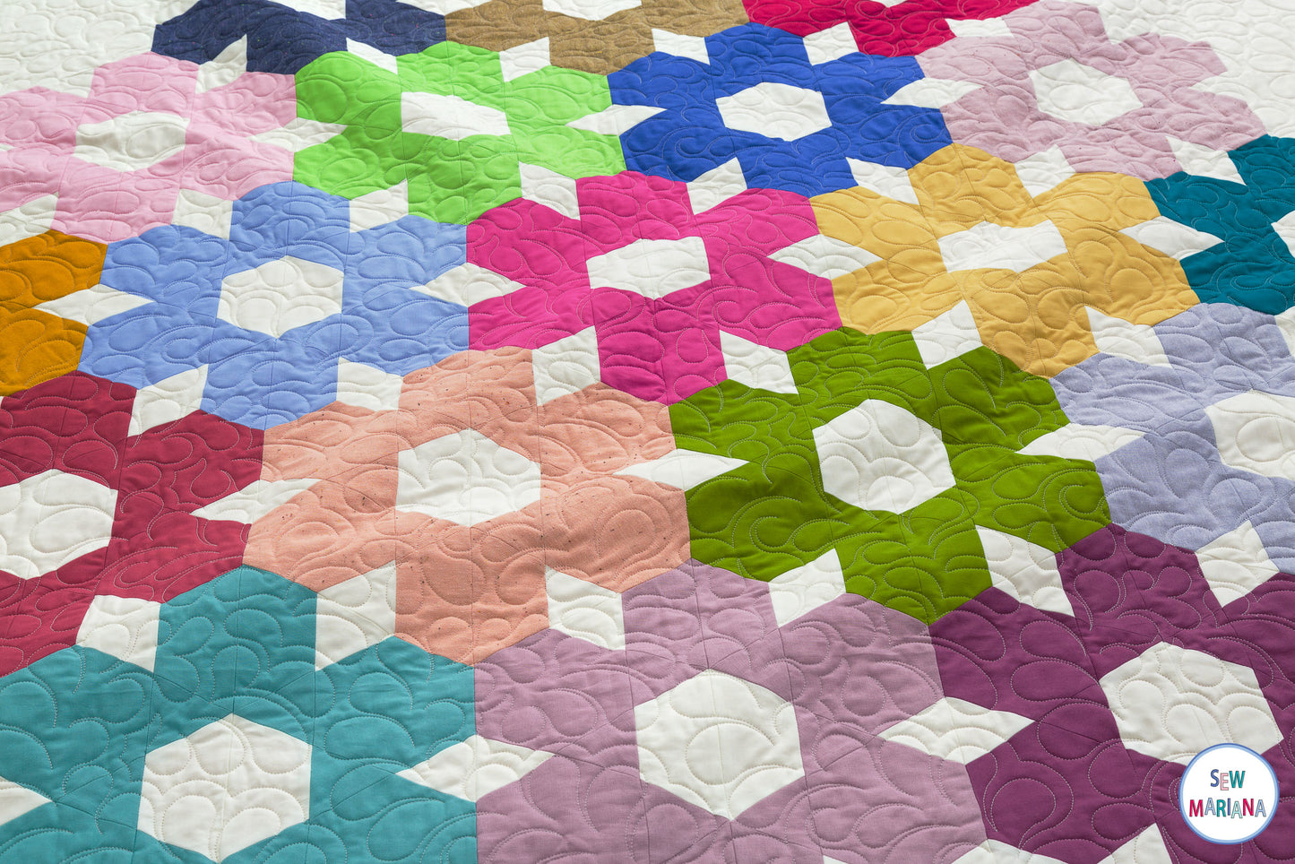 Hexie Bunch Quilt Pattern - PDF