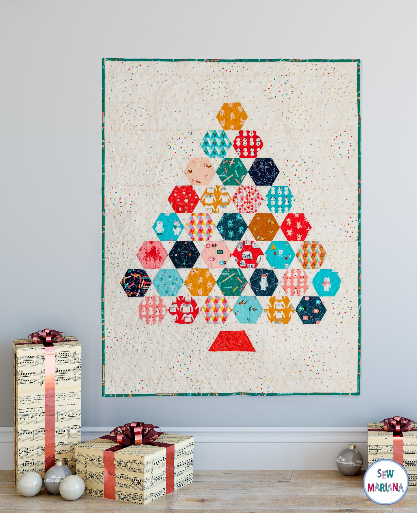 Jolly Tree Quilt Pattern - PRINTED