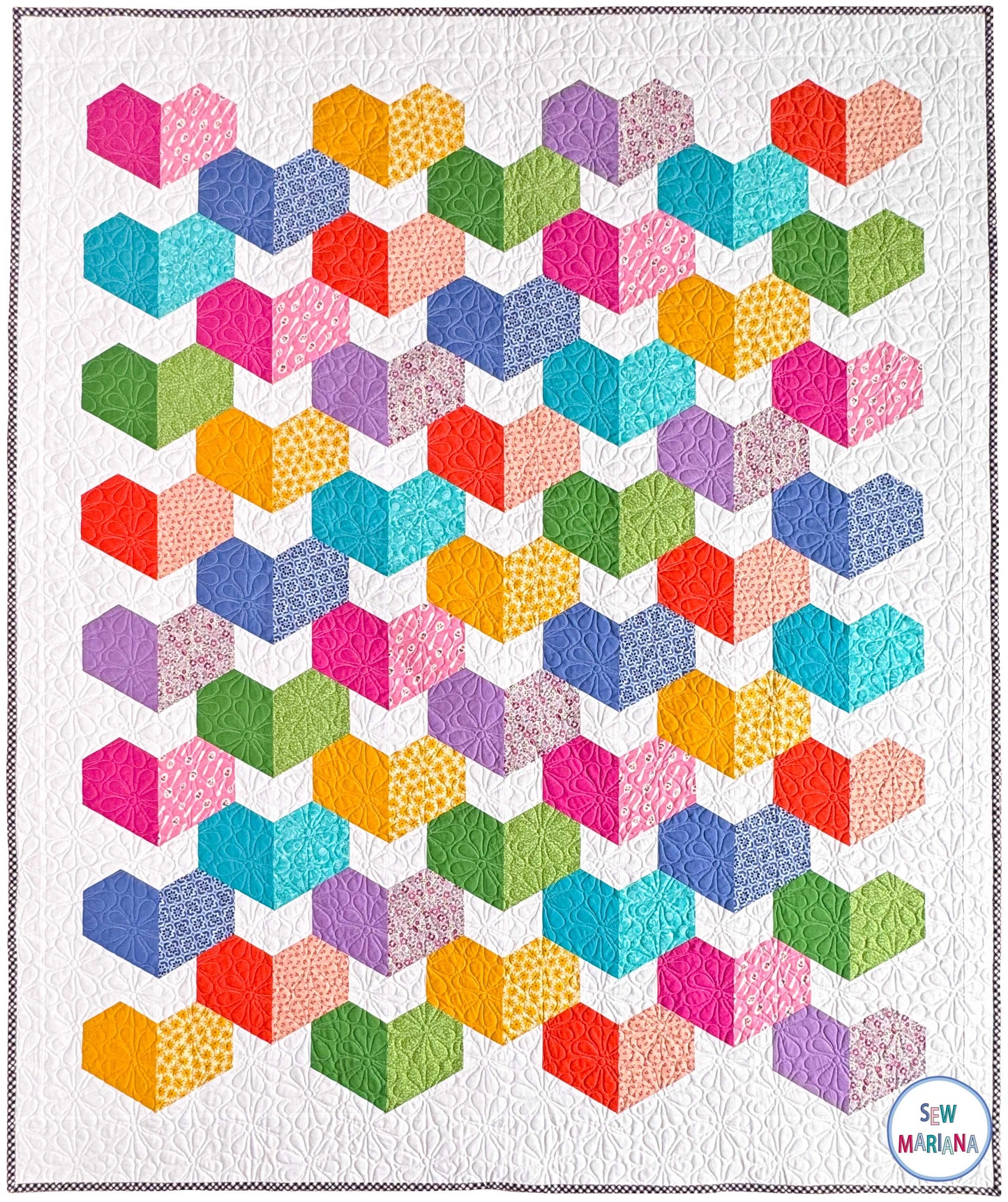 Paper Hearts Quilt Pattern - PDF